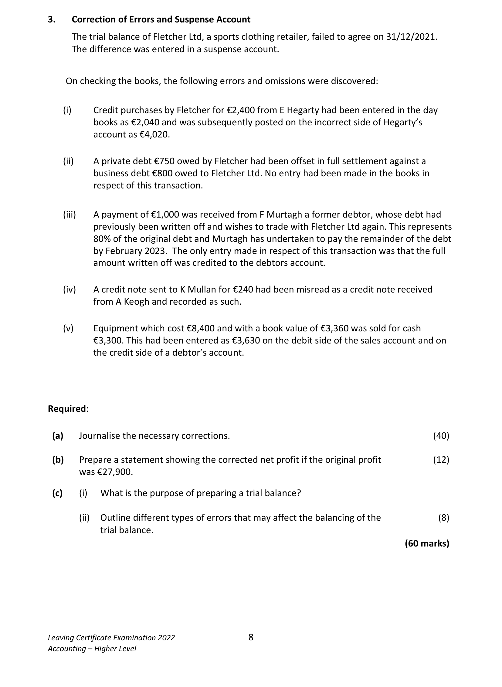 2022 Q3 question