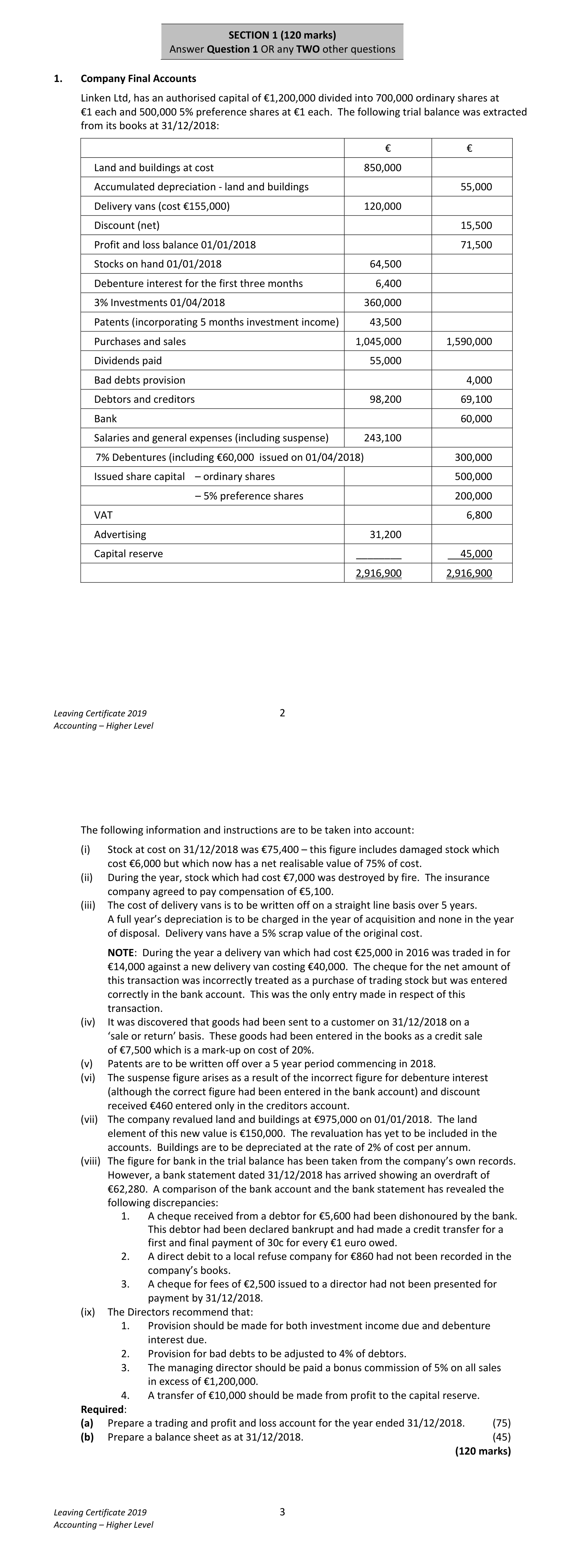 2019 Q1 question
