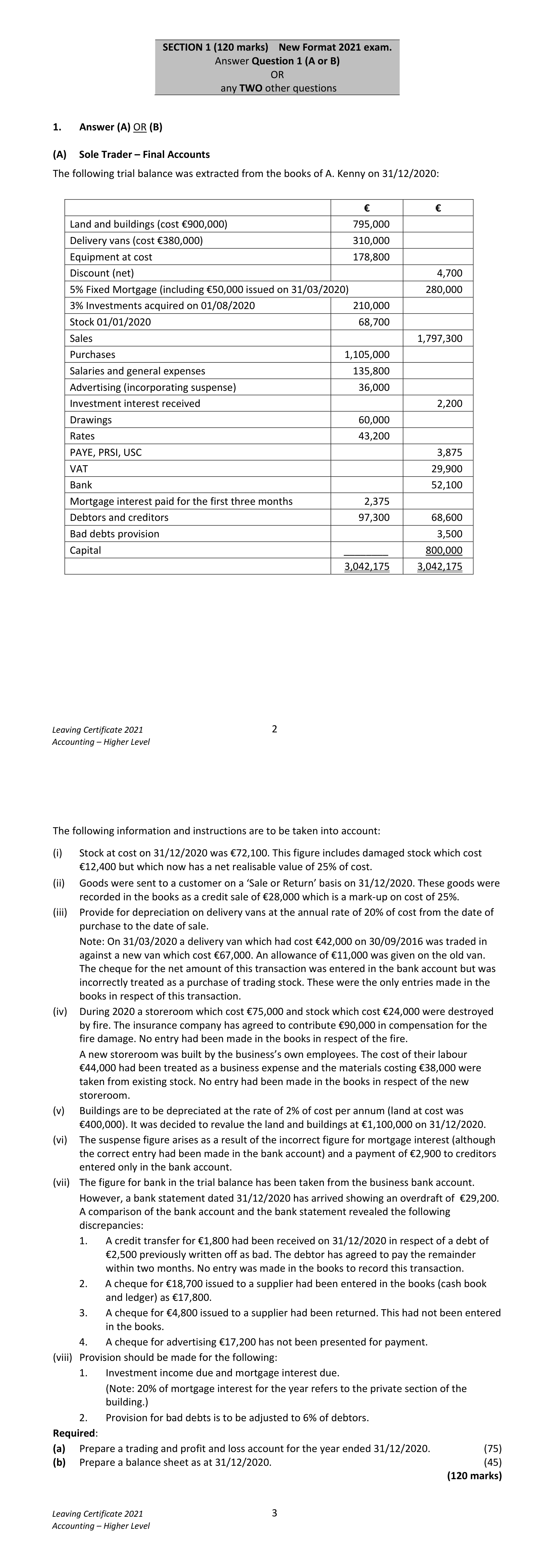 2021 Q1 question