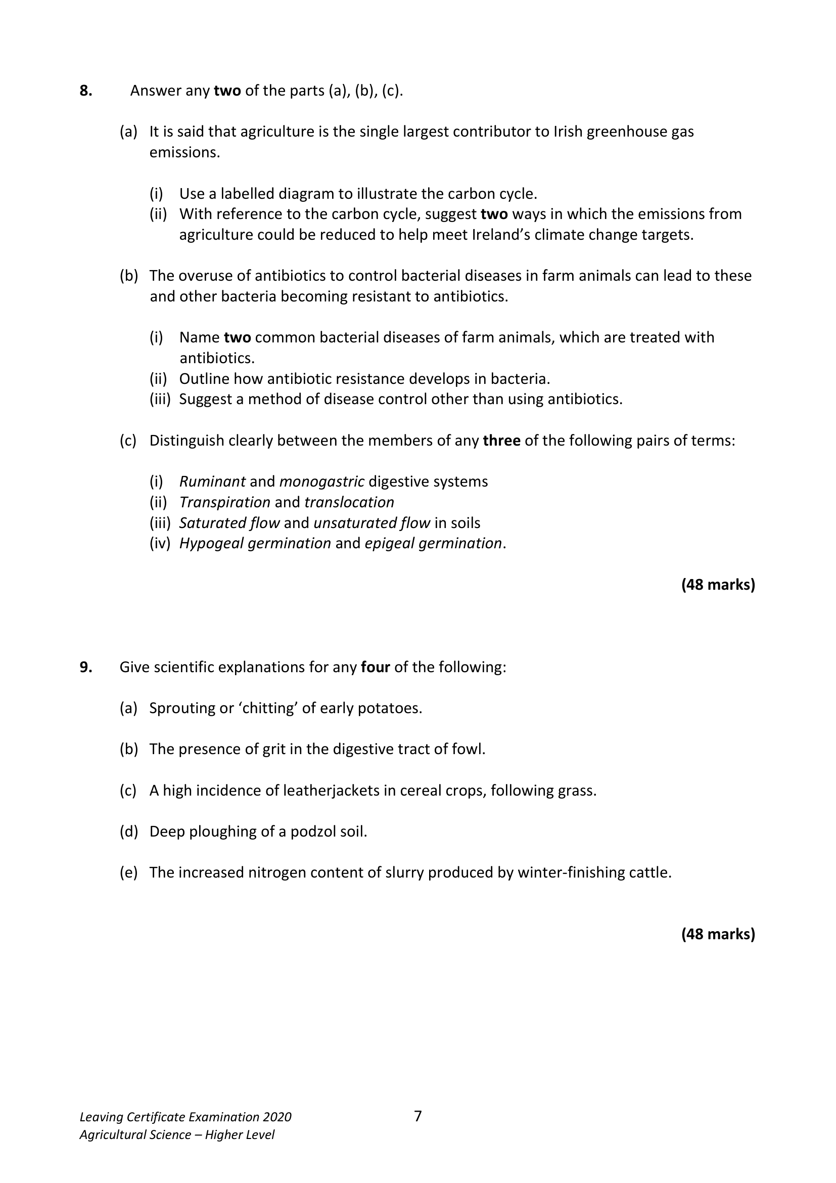 2020 Q9 question