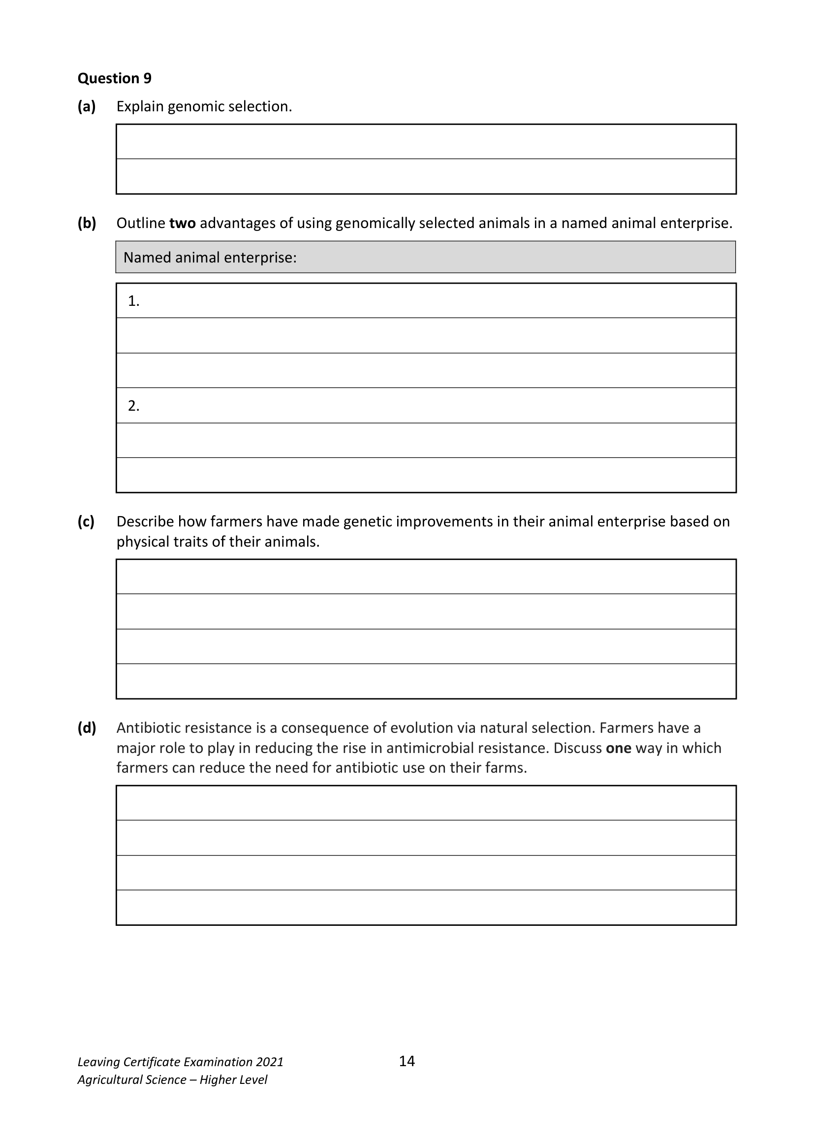2021 Q9 question