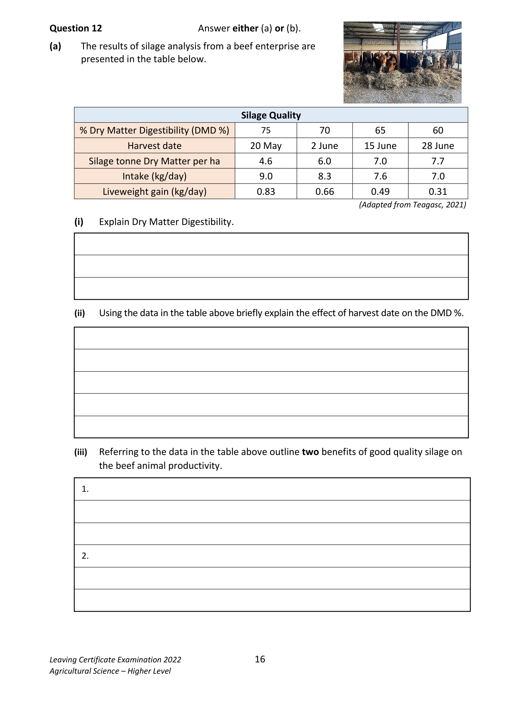 2022 Q12 question