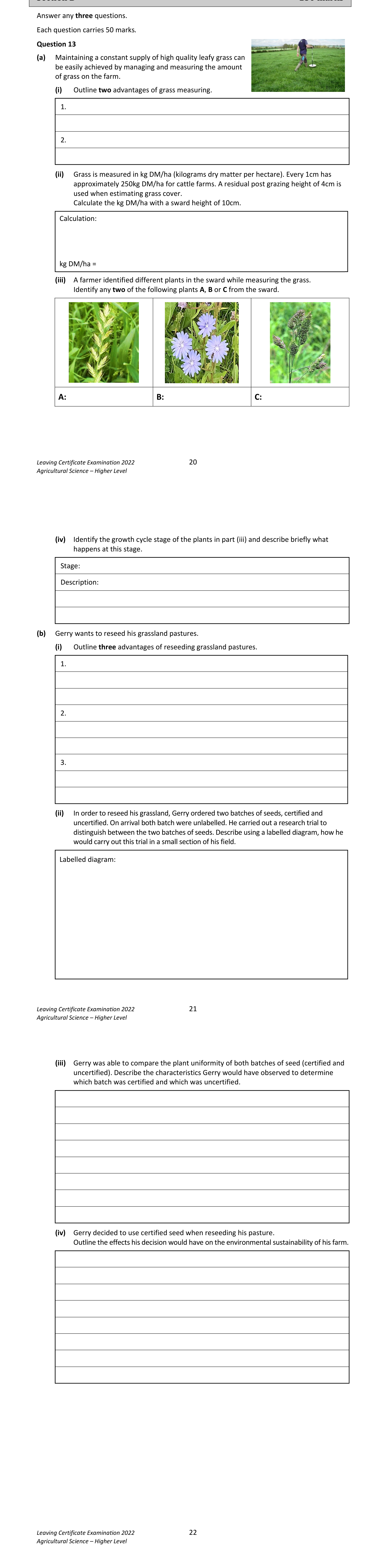 2022 Q13 question