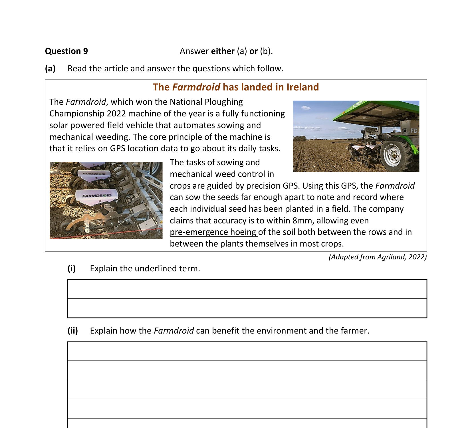 2023 Q9 question
