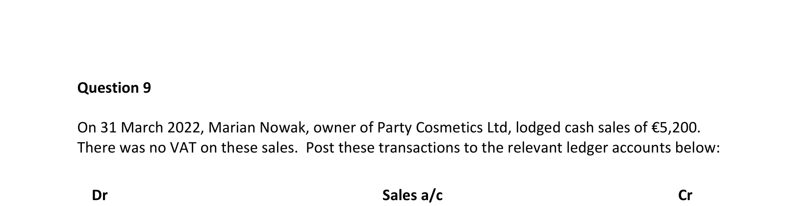 2022 Q9 question