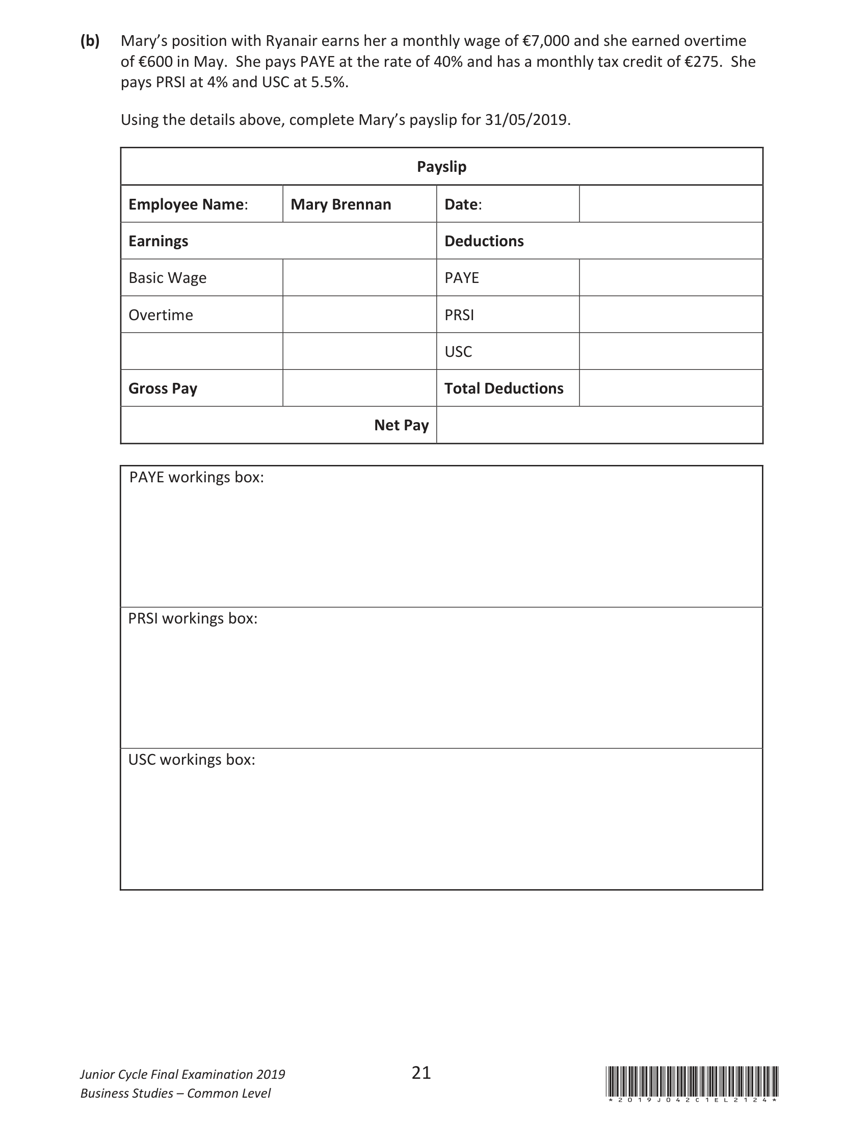 2019 Q18 question