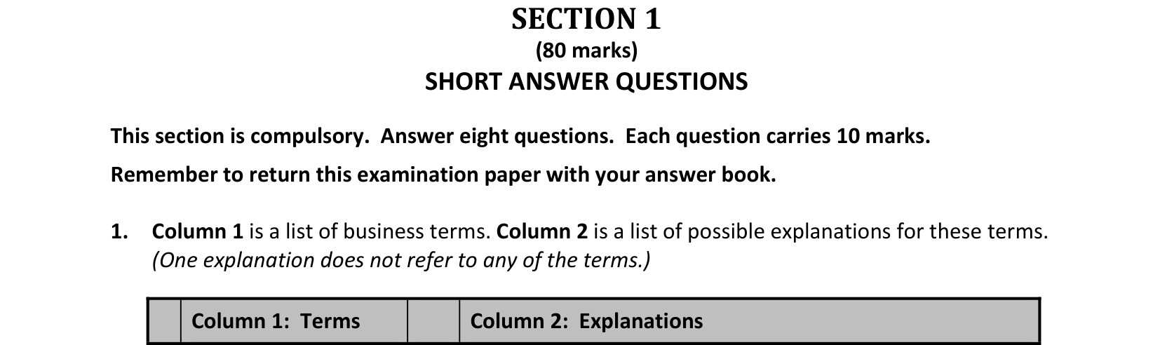 2019 Q1 question