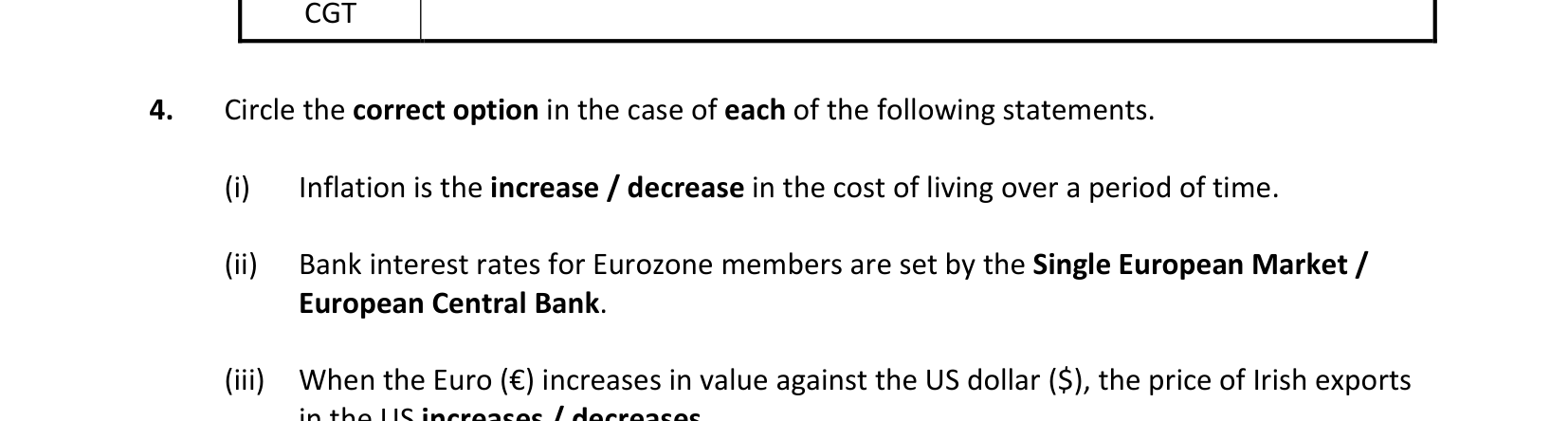2019 Q4 question