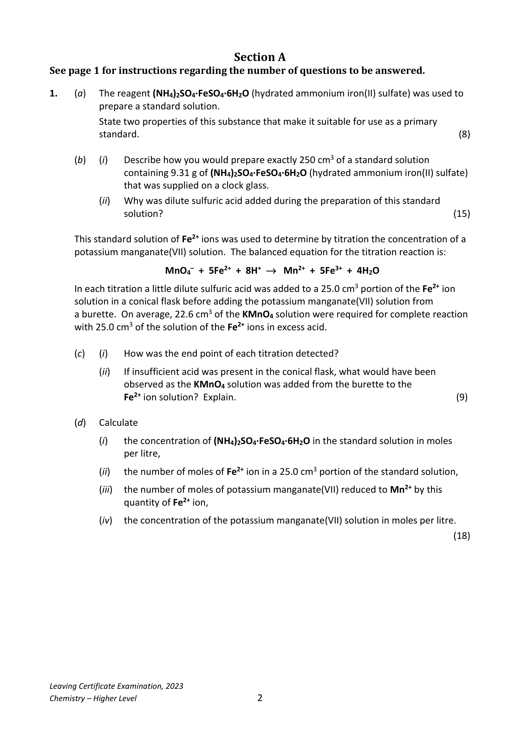 2023 Q1 question