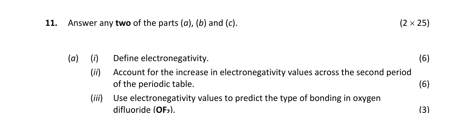 2019 Q11 question
