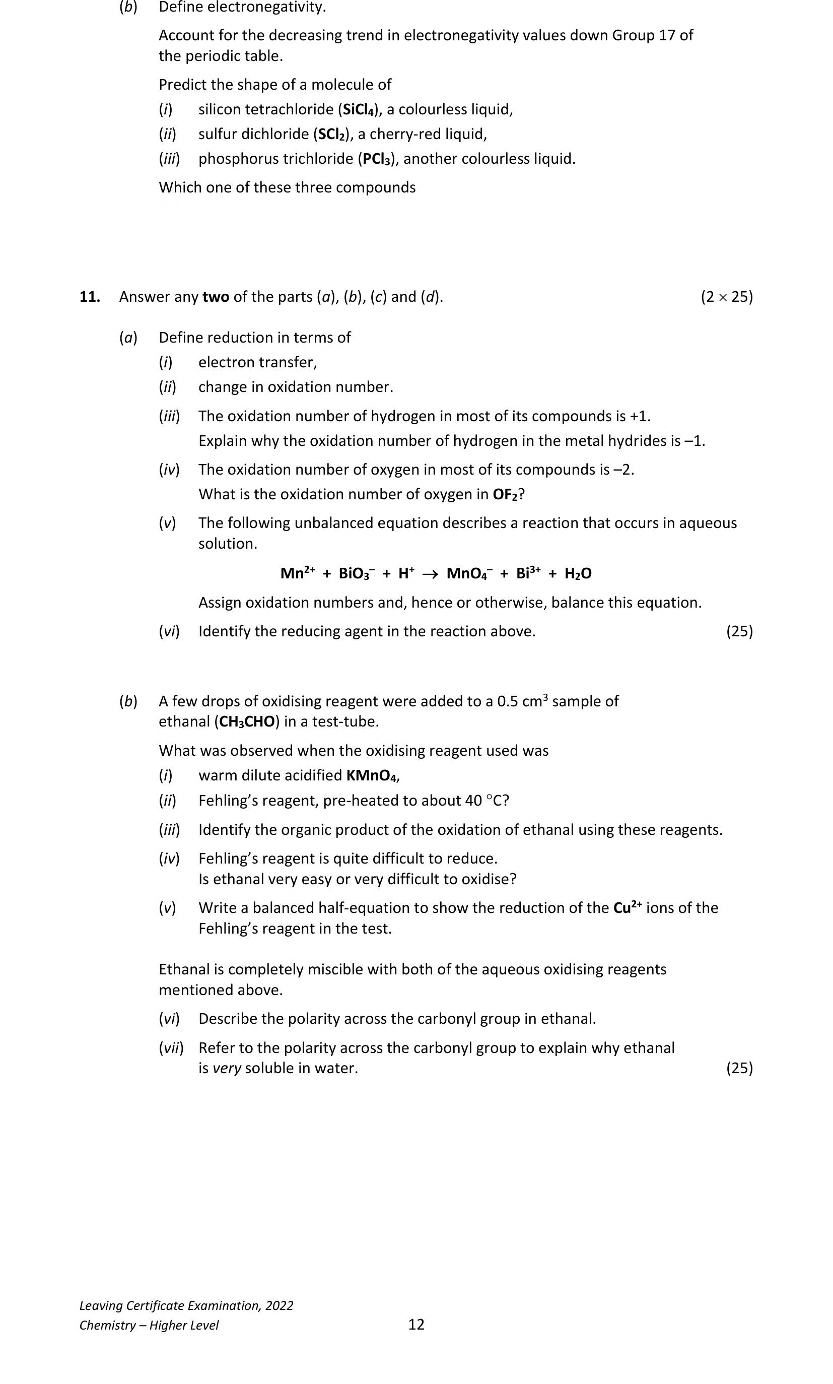 2022 Q10 question