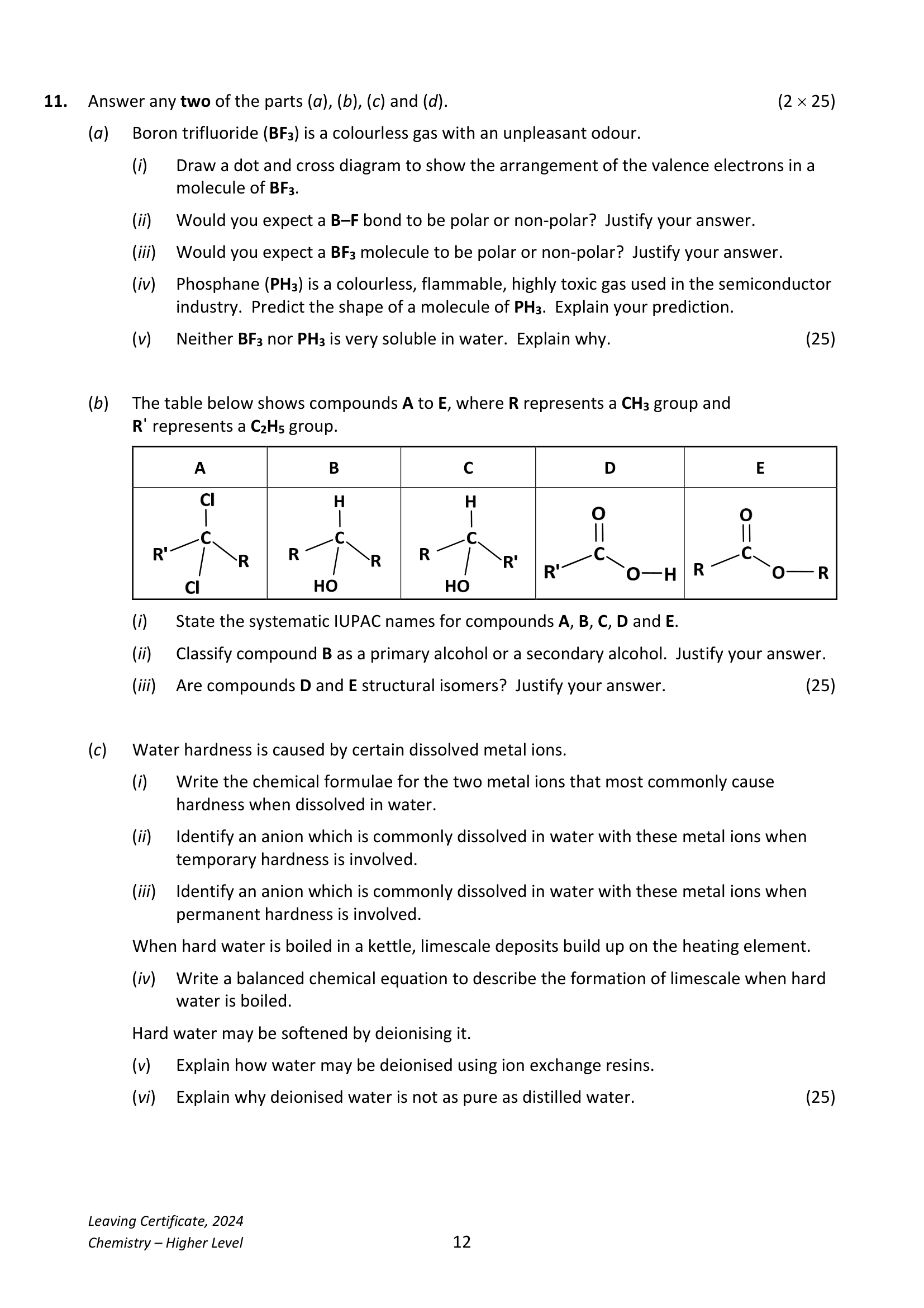 2024 Q11 question