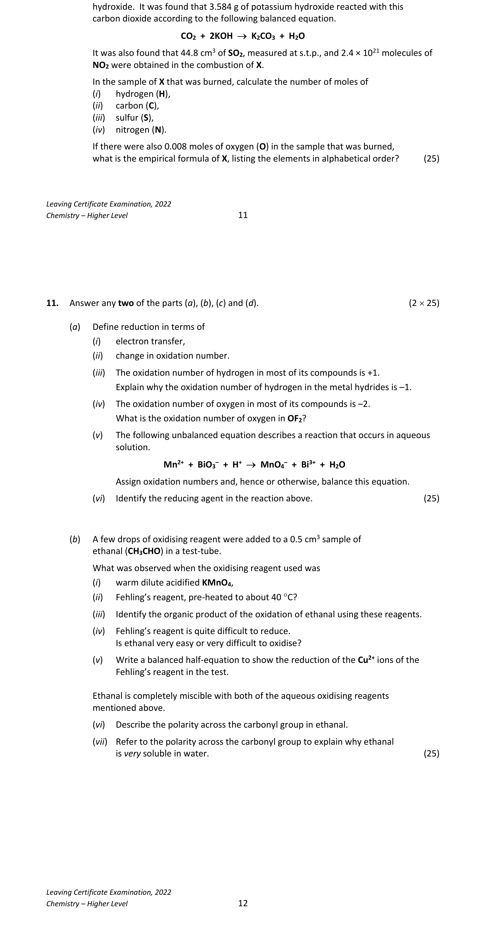 2022 Q10 question