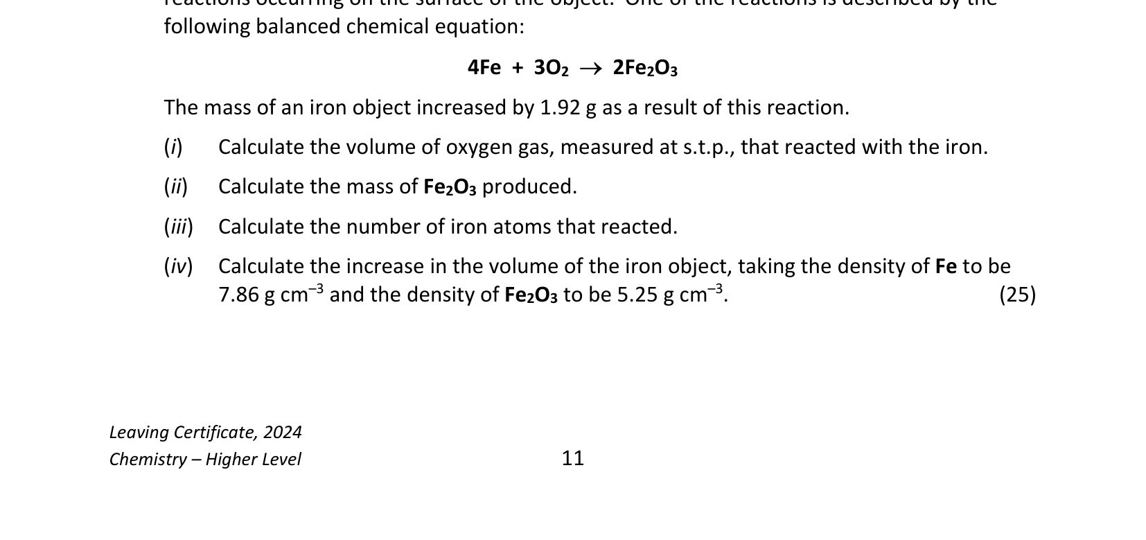 2024 Q10 question