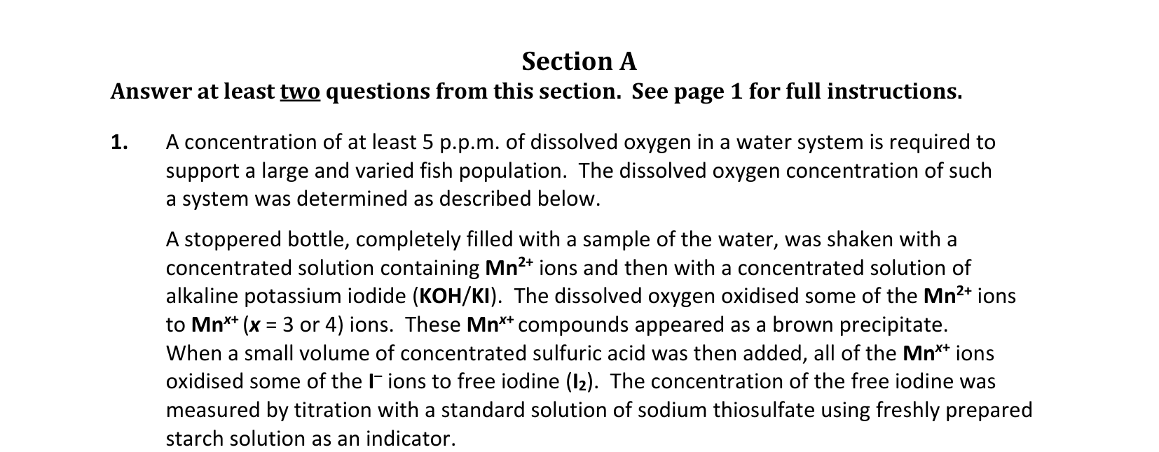 2019 Q1 question