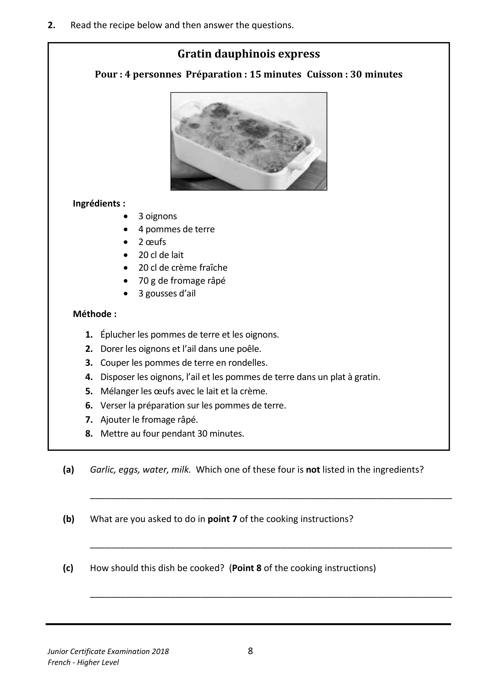 2018 Q2 question