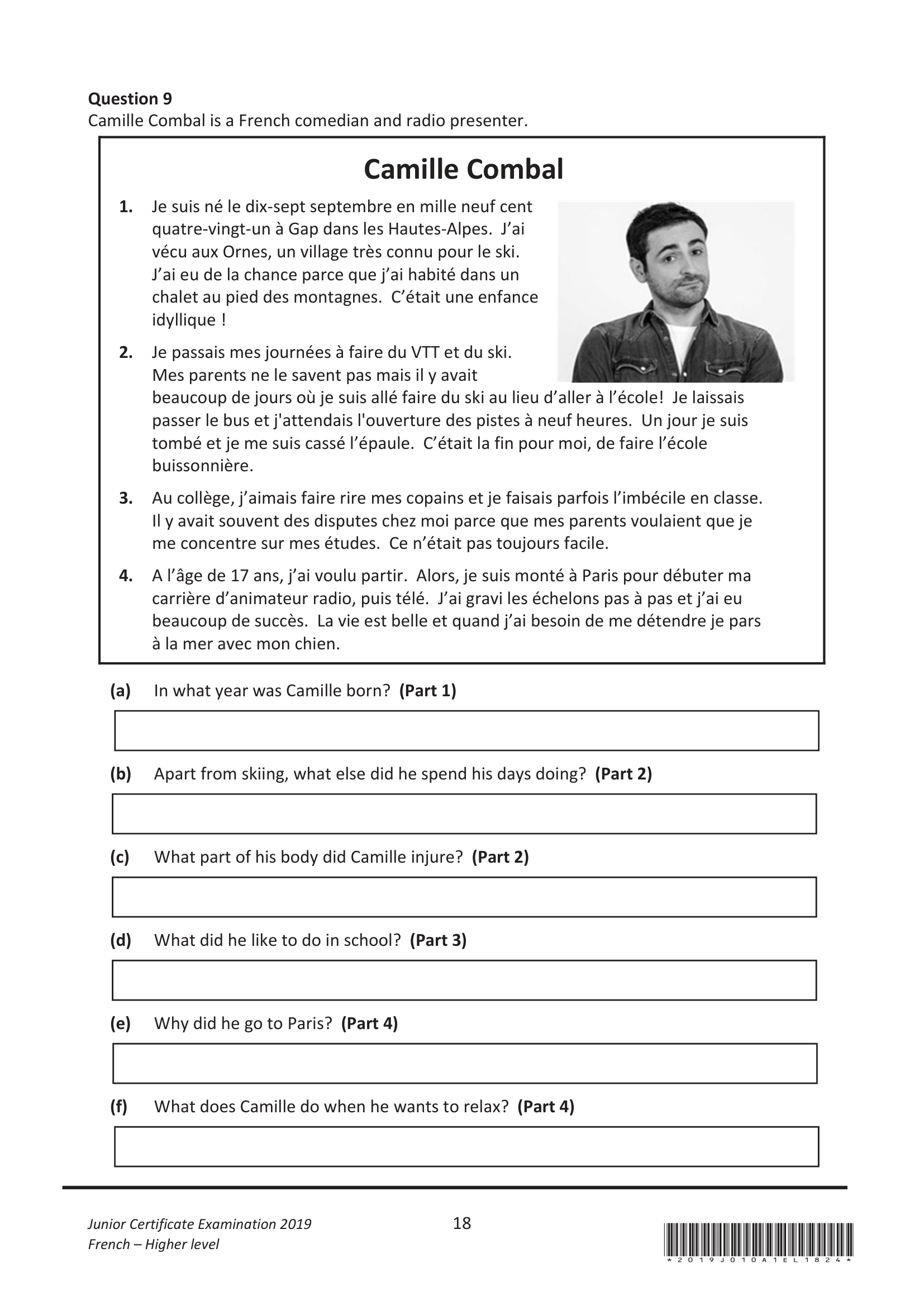 2019 Q9 question