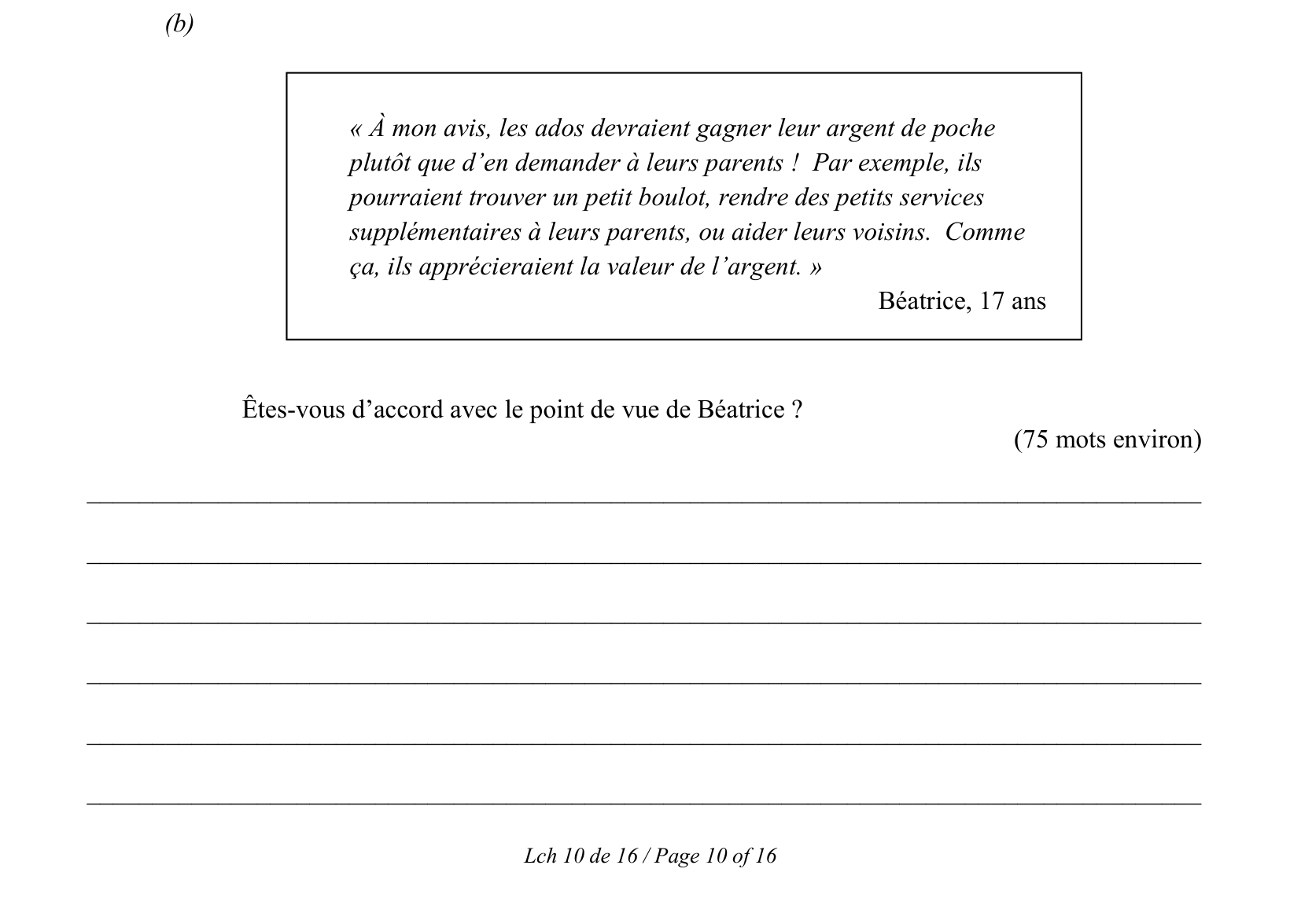 2015 Q10 question
