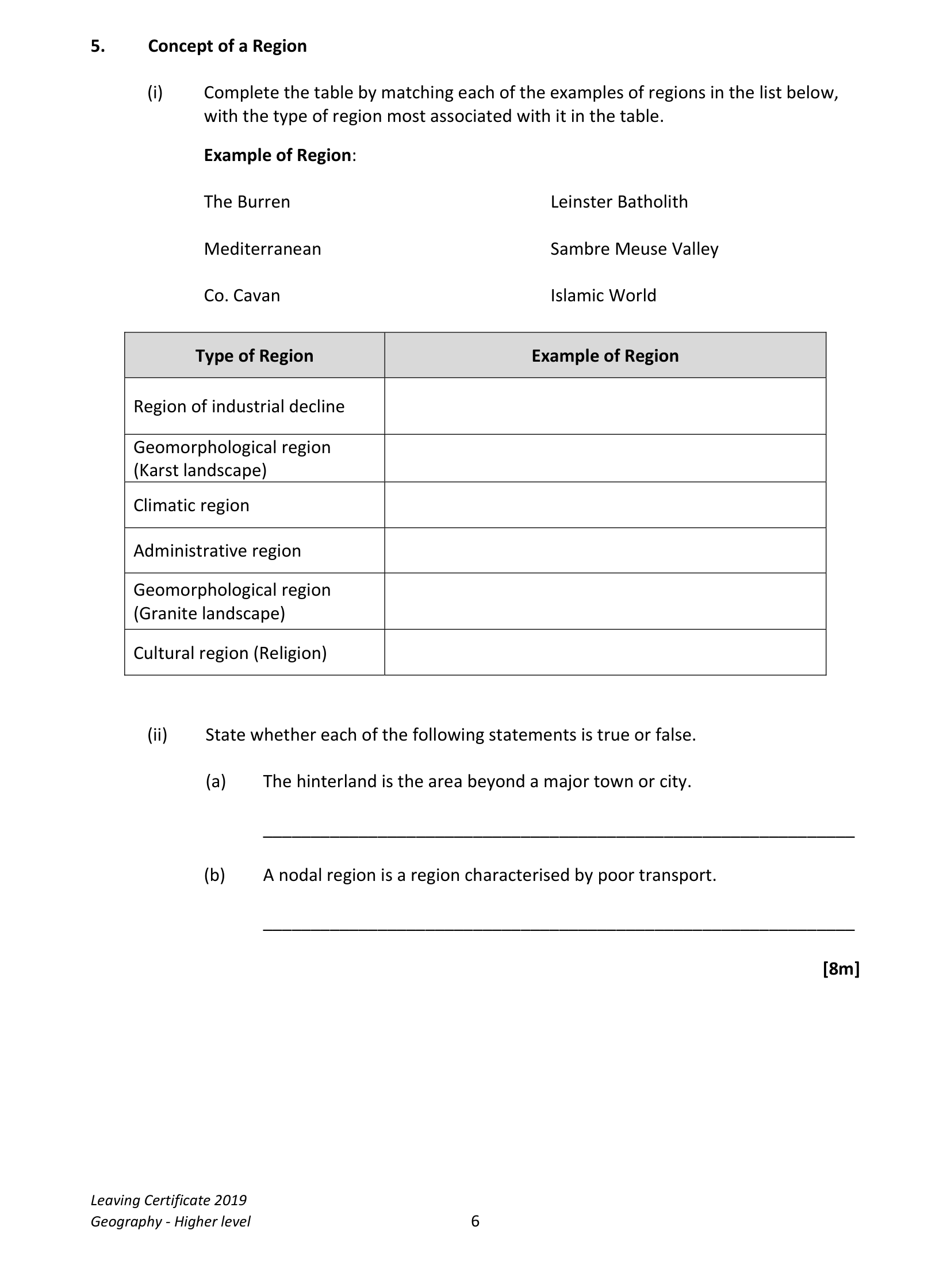 2019 Q5 question