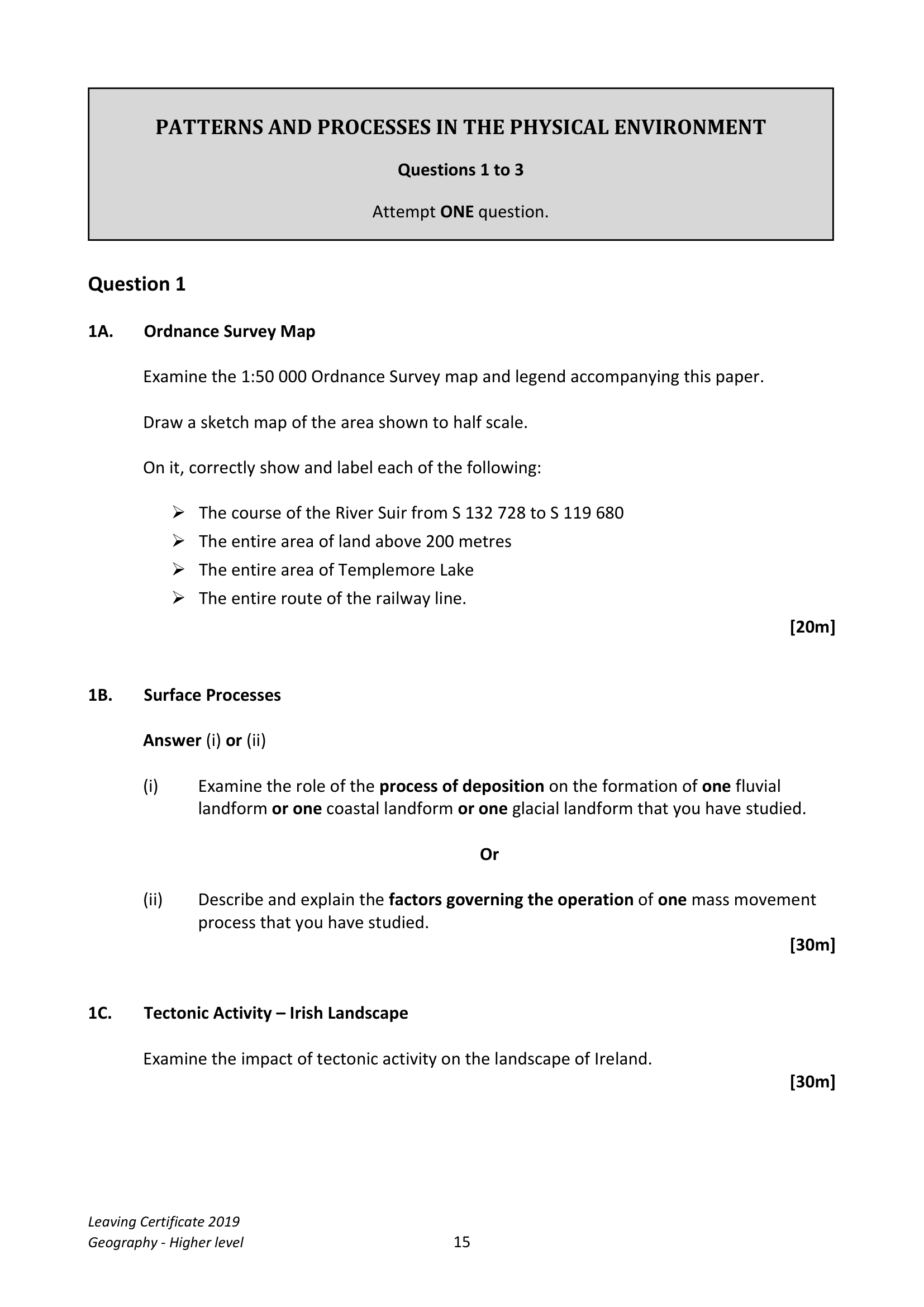 2019 Q1 question