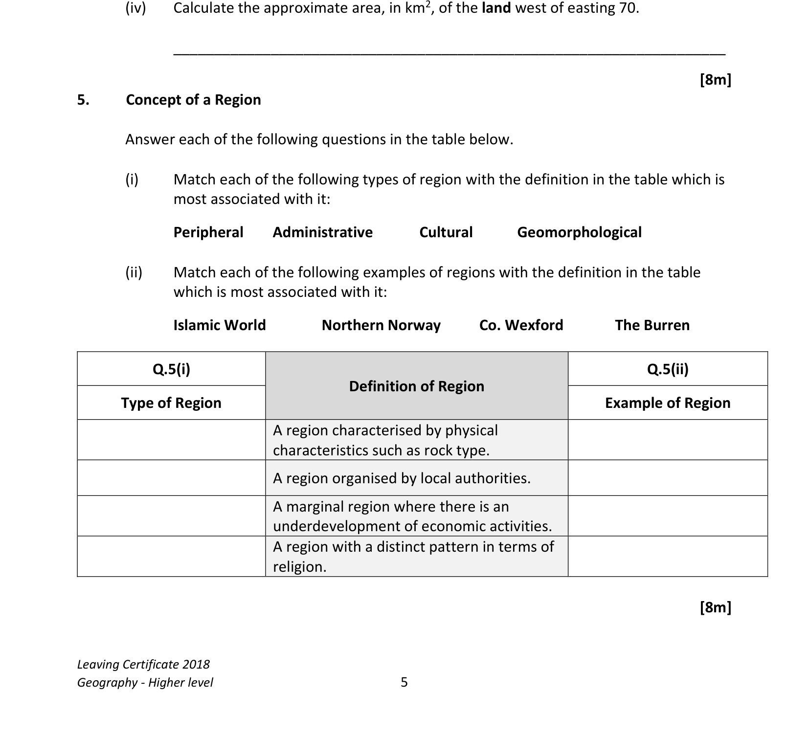 2018 Q5 question