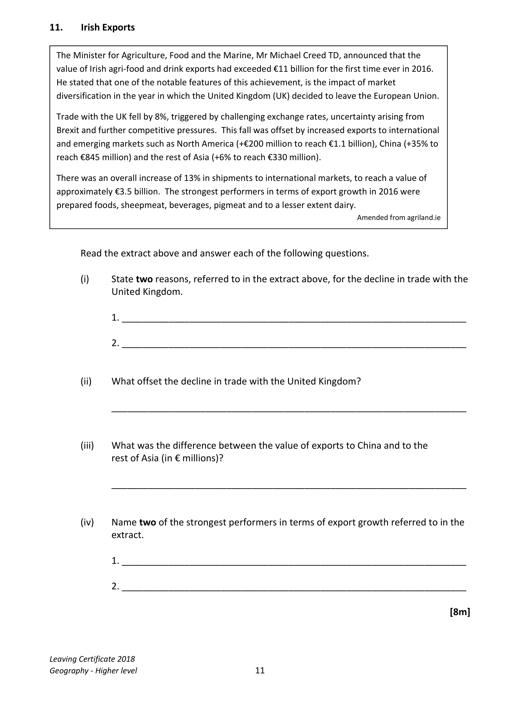 2018 Q11 question