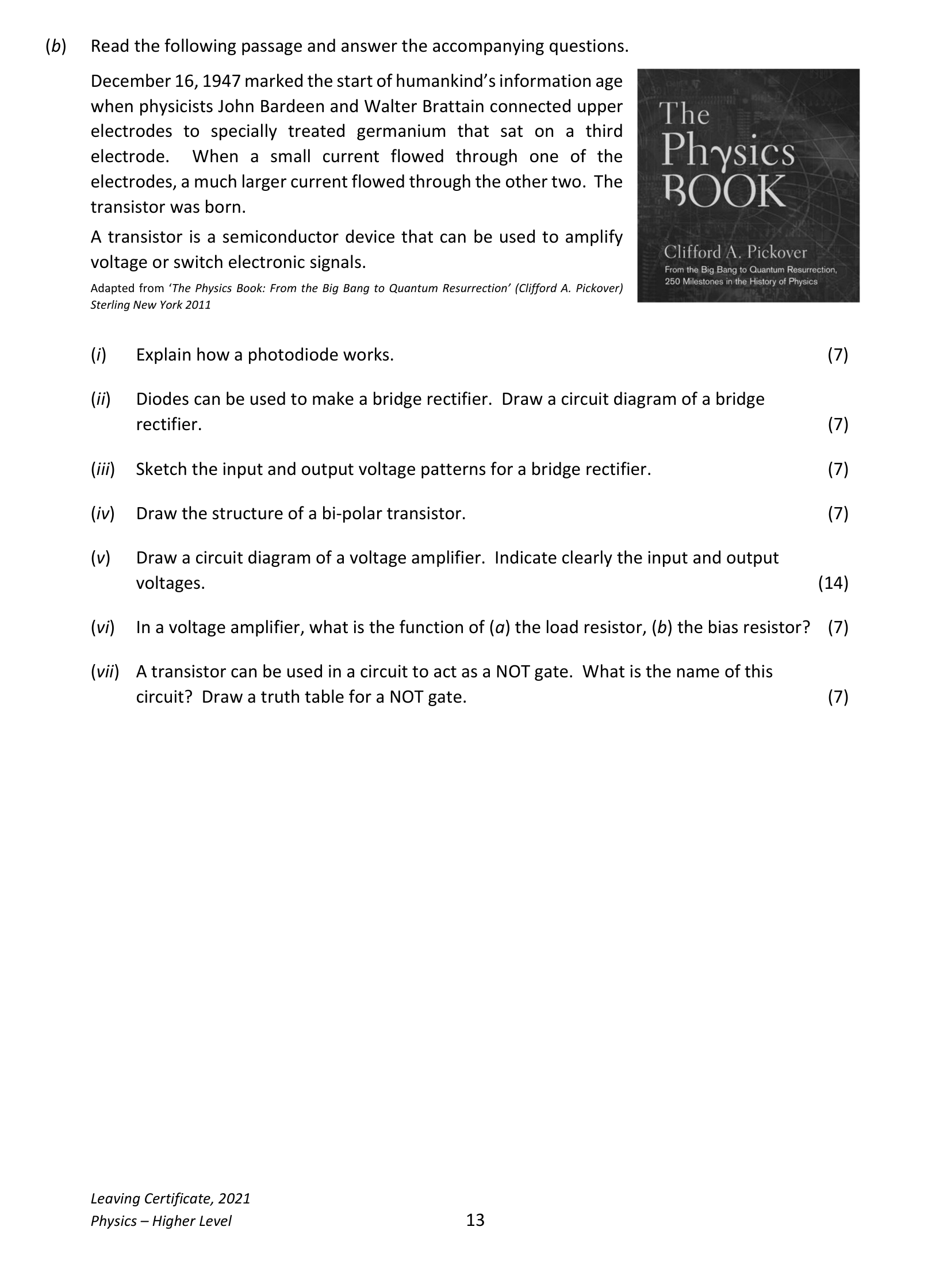 2021 Q13 question