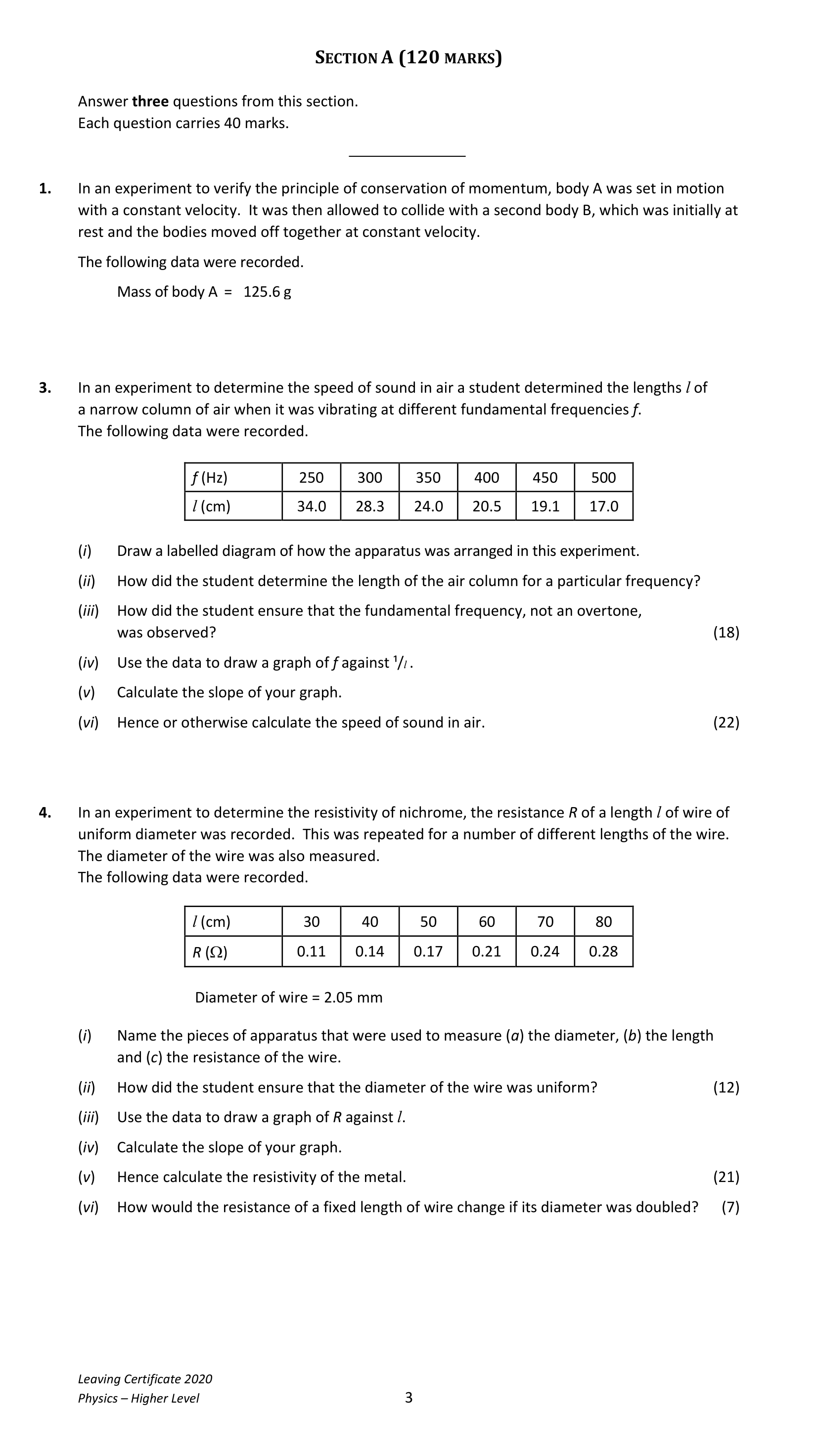2020 Q1 question