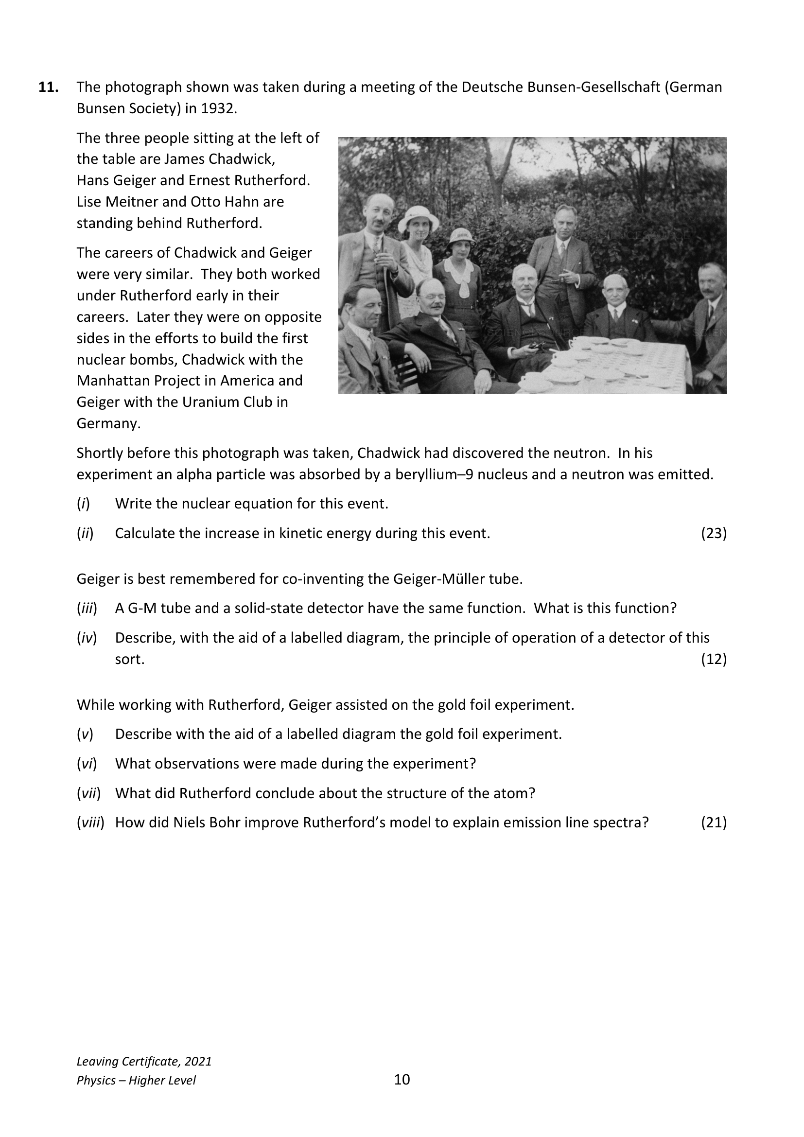 2021 Q11 question