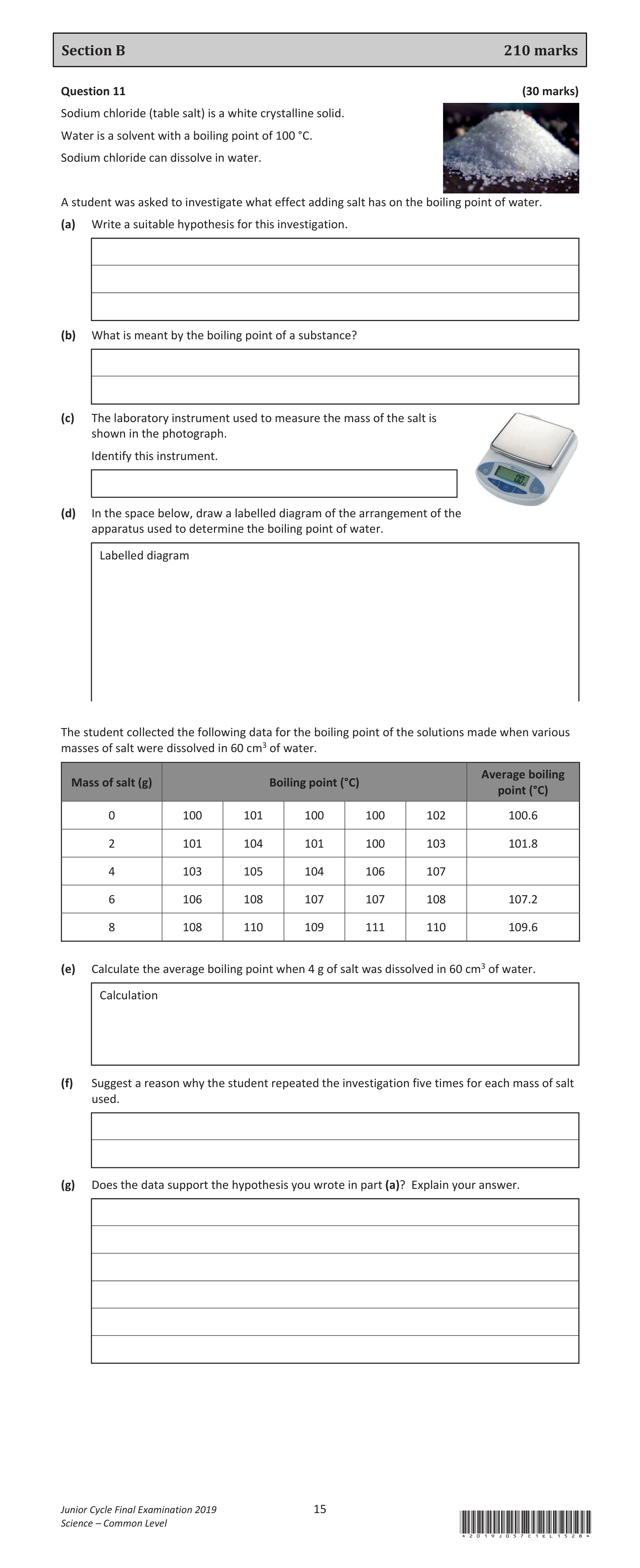 2019 Q11 question